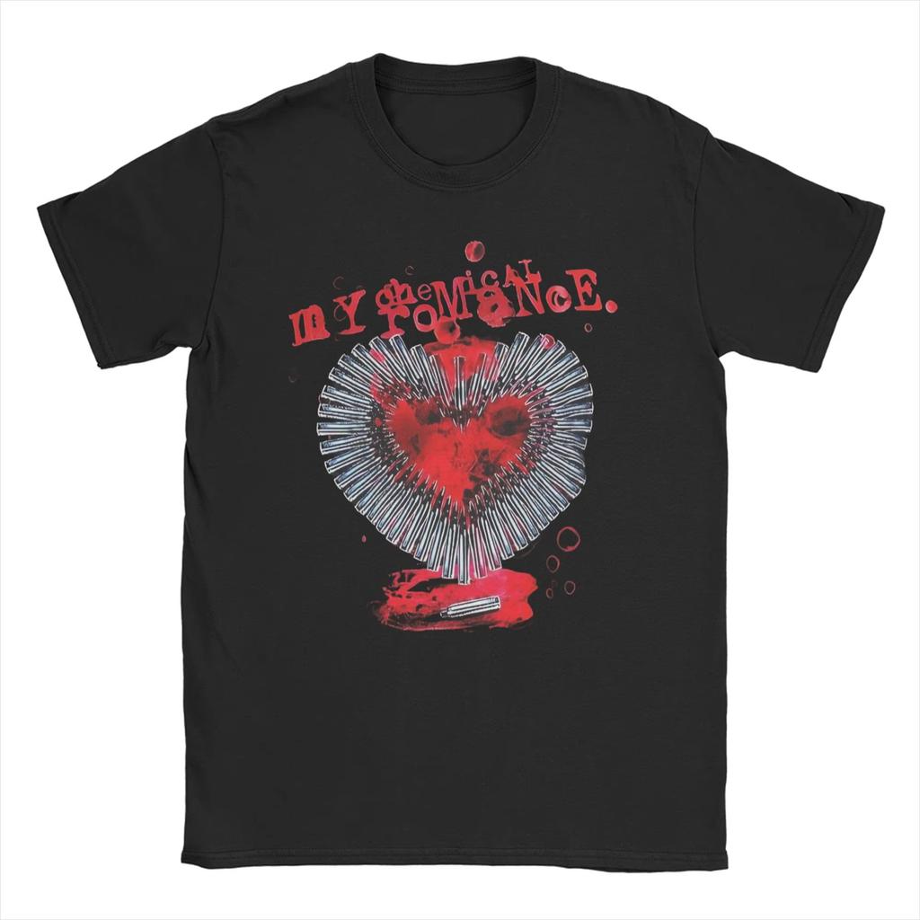 My Chemical RoUnisexce  MCR Band graphic Vintage Unisexs TShirt Unisex ONeck 100Cotton Short Sleeve Oversized Y2k Popular New Tee