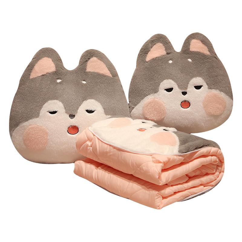 Car Pillow Blanket With Plush Cover For Office Napping Girls Home Car Use