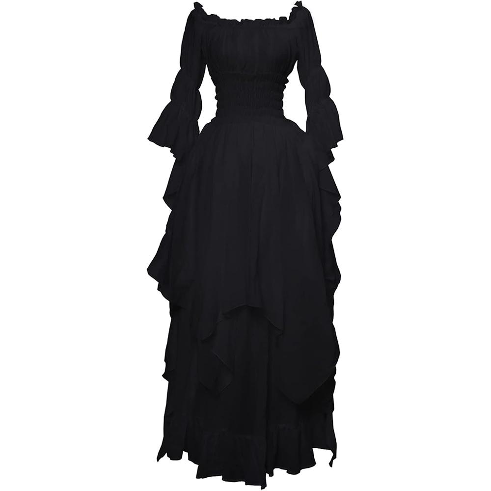 Renaissance Dress Women Medieval Costume Victorian Dresses Peasant Gothic Fairy Witch Wedding Under Dress