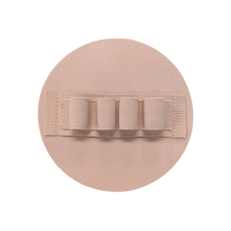 Round Silicone Exfoliating Bath Scrubber Pad Finger Grip Design for Back & Body Gentle Dead Skin Removal