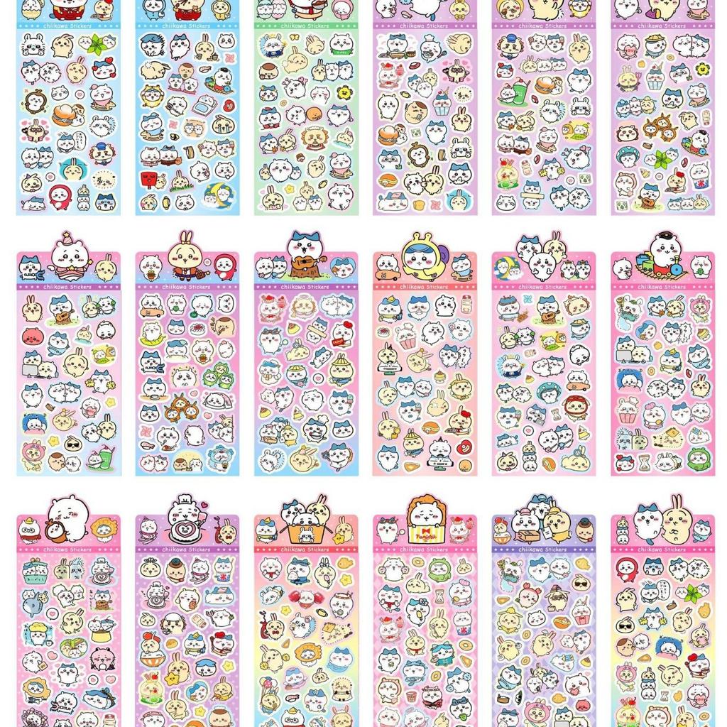 20 Pcs/Bag Cartoon Anime Stickers Sanrio Family Stitch Baby Three DIY Handmade Material Laser Flash Sticker Toy