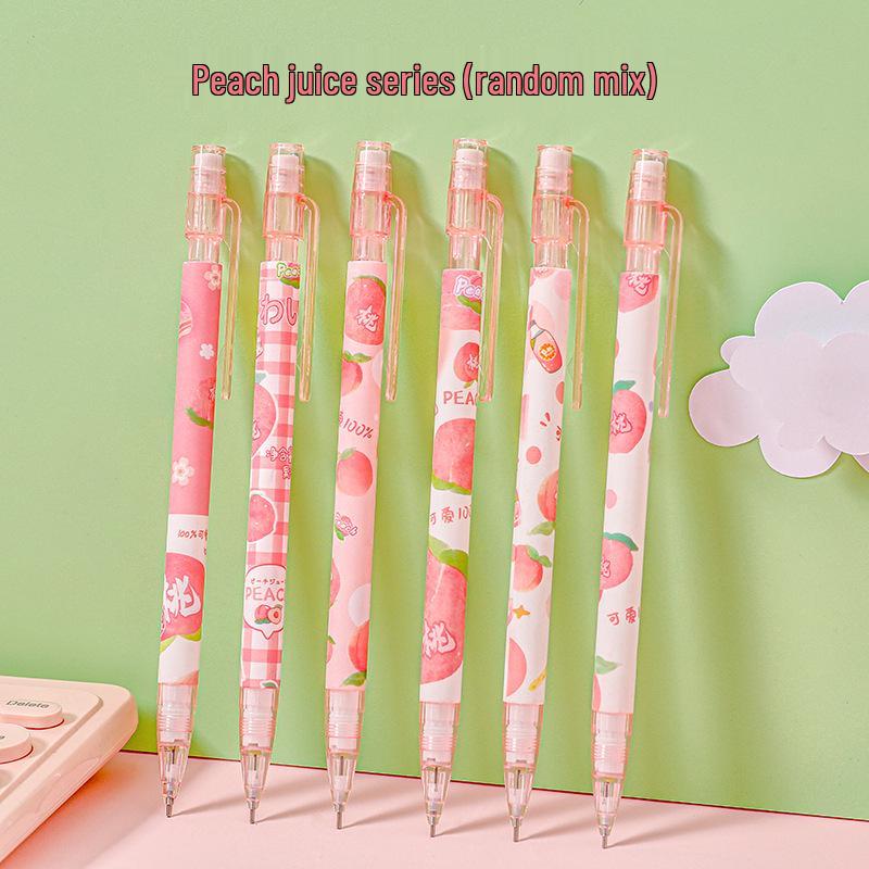 Creative Honey Peach Mechanical Pencil for Elementary Students – Cute, No-Sharpen, Push-Button Design