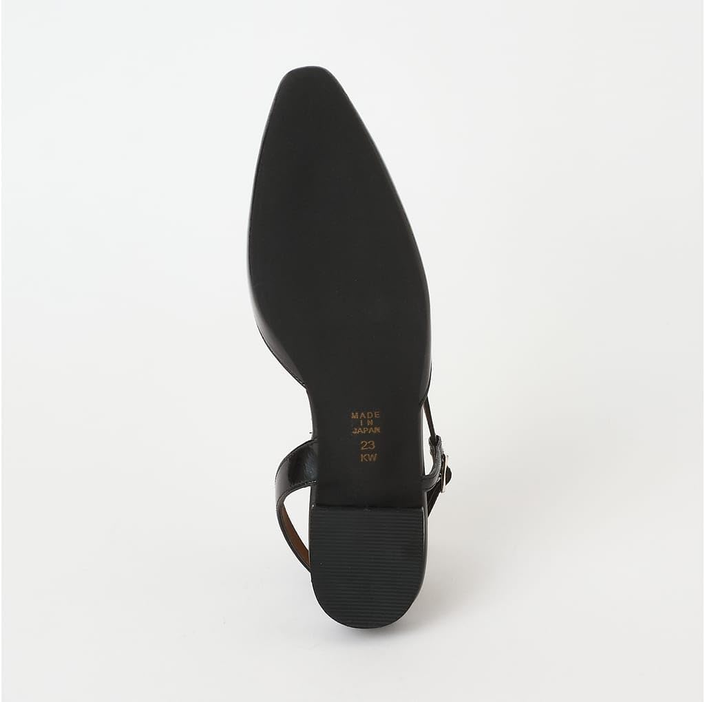 Diana Ballerinas mit niedrigem Absatz, Hergestellt in Japan, Schwarz, Größe 22,5 cm, 134015600009