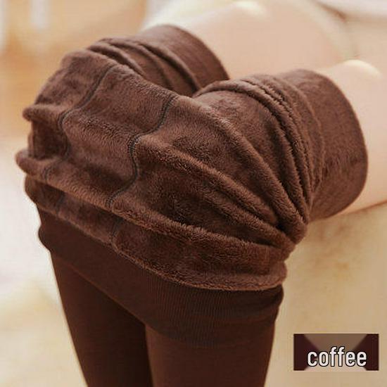 Women's High-Waisted Black Fleece-Lined Slimming Tights with Foot Stirrups for Autumn & Winter