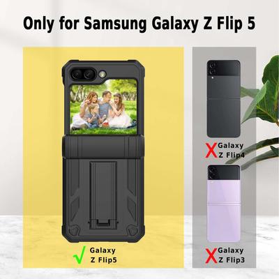 Geeignet für Samsung Galaxy Z Flip 5 Handyhülle Faltbare Halterung Robuste Anti-Fall-Handyhülle