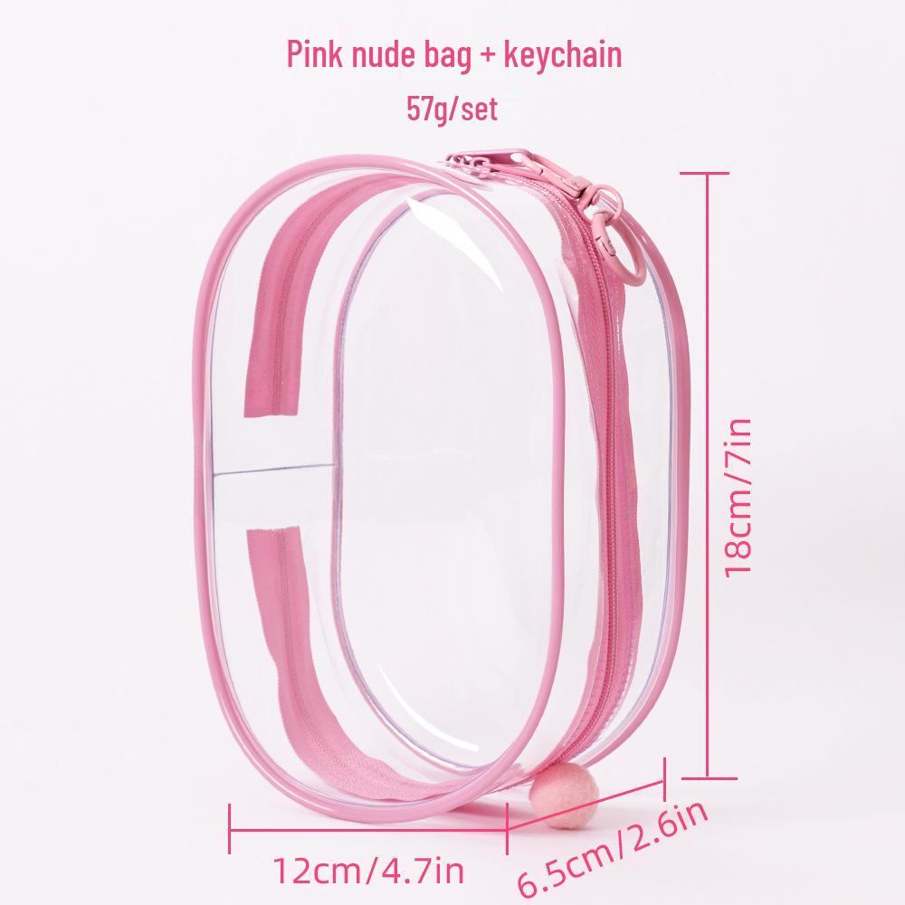 18cm High-Transparency Vinyl Doll Case - Multicolor Stroller Bag with Hanging Option for Anime Collectibles