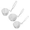 Round Wire Fry Basket with Pot Rim Hook Oil Draining Fry