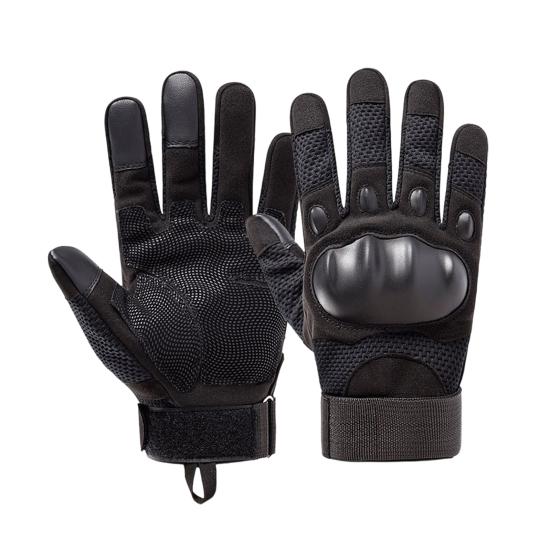 1 Pair Outdoor Gloves Touchscreen Compatible Full Finger Gloves with Soft Knuckle Protection