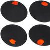 Universal Gear Knob, Black Leather & Chrome with Red Stitching & 5/6-Speed Emblems, Set