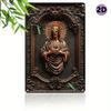 Metal Plaque Virgin of Guadalupe Metal Sign Rustic Americana Style Aluminum Wall Art Religious Mary Icon