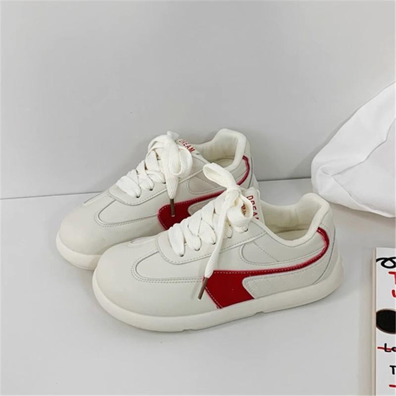 

Нишевая доска обувь женская 2025 новая весна универсальная студенческая обувь для строевой подготовки на платформе повседневная легкая спортивная белая обувь 40 бежевый