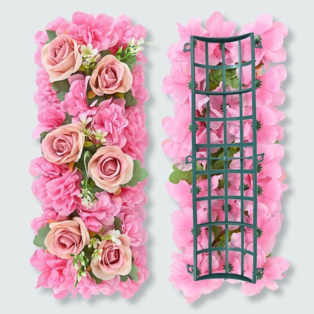 54X23CM Size Artificial Rose Strip Simulation Flowers Strip Flower Design Wedding Scene Decoration Rose Arrangement