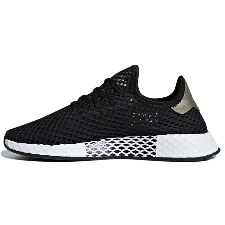 

Adidas Deerupt Core черные женские кроссовки белые B37675