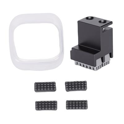 Nozzle Cleaning Brush Kit Fit for Bambu Lab P1P P1S X1 X1E 3D Printer 1Pc Aluminum Alloy Nozzle Wiper with 4 Extra Silicone Brushes