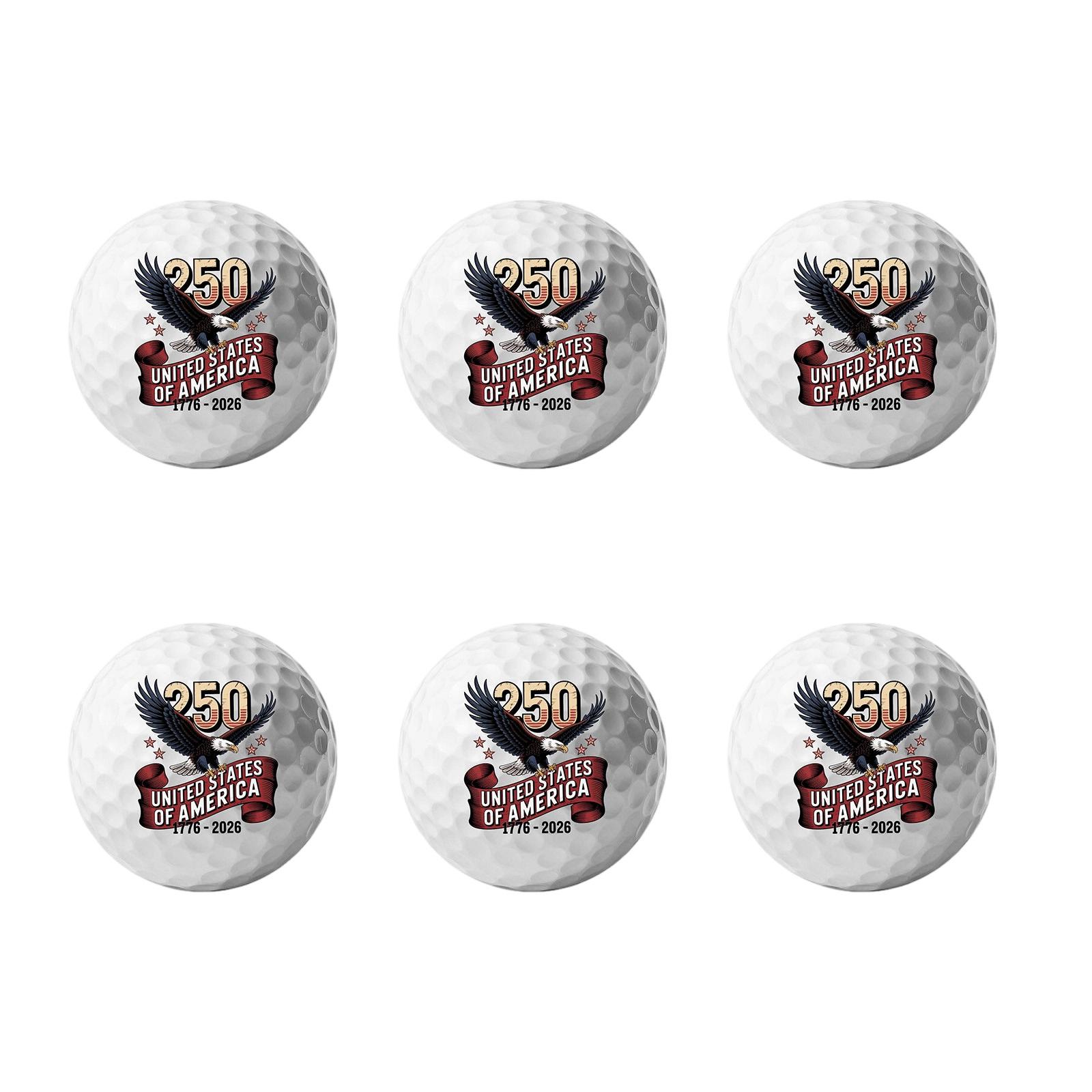 

Golf Balls Set of 2 with Printed Commemorative Design Professional Standard Size and Durable Material for Practice and Play One Size