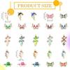 50Pcs Alloy Enamel Connector Charms Pendants with Crystal Rhinestone Dolphin Unicorn Butterfly Animal Charms for Jewelry Bracelets Necklace Earrings