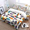 Colorful Fish Pattern Home Set Exquisite Three-piece Bedding Set Gift for Kids and Adults