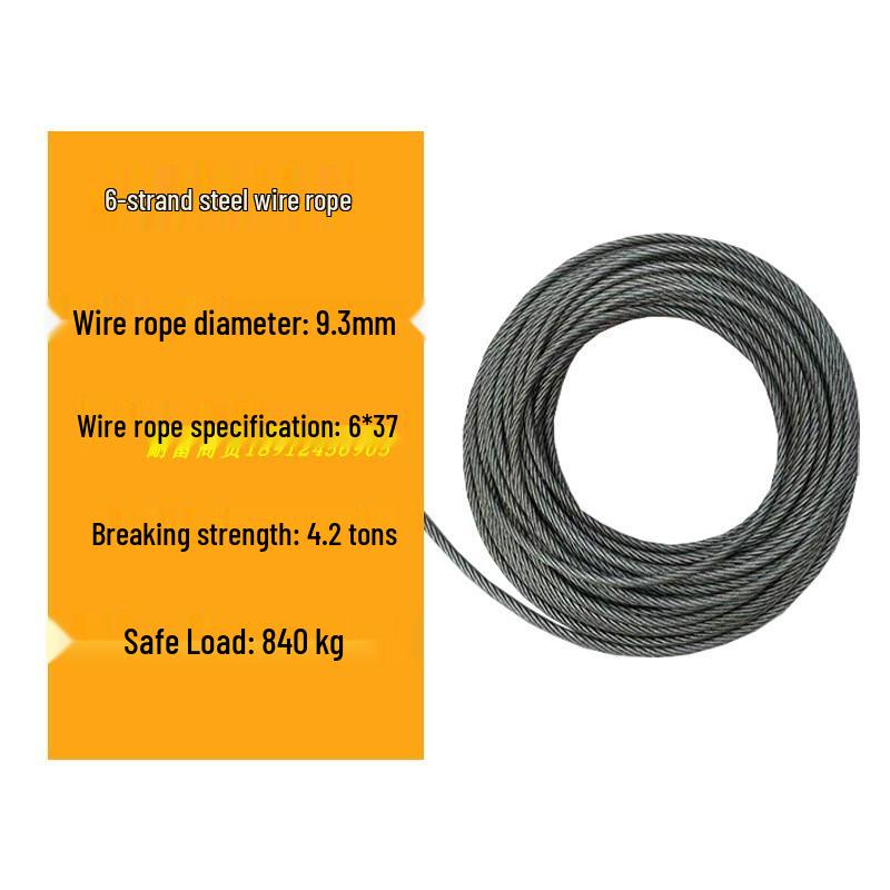 6-Strand Steel Wire Rope with Fiber Core for Electric Hoists and Tower Cranes