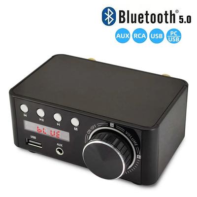 2CH Digital HiFi Bluetooth 5.0 Power Class D מגבר אודיו מגבר 100W קולנוע ביתי לרכב ימית USB TF-Card AUX IN 50W*2