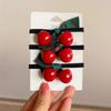 New 3Pcs/Set Cute Sweet Cherry Bow Scrunchies Simple High Elastic Rubber Bands Lady Lovely Hair Bands Women Hair Accessories