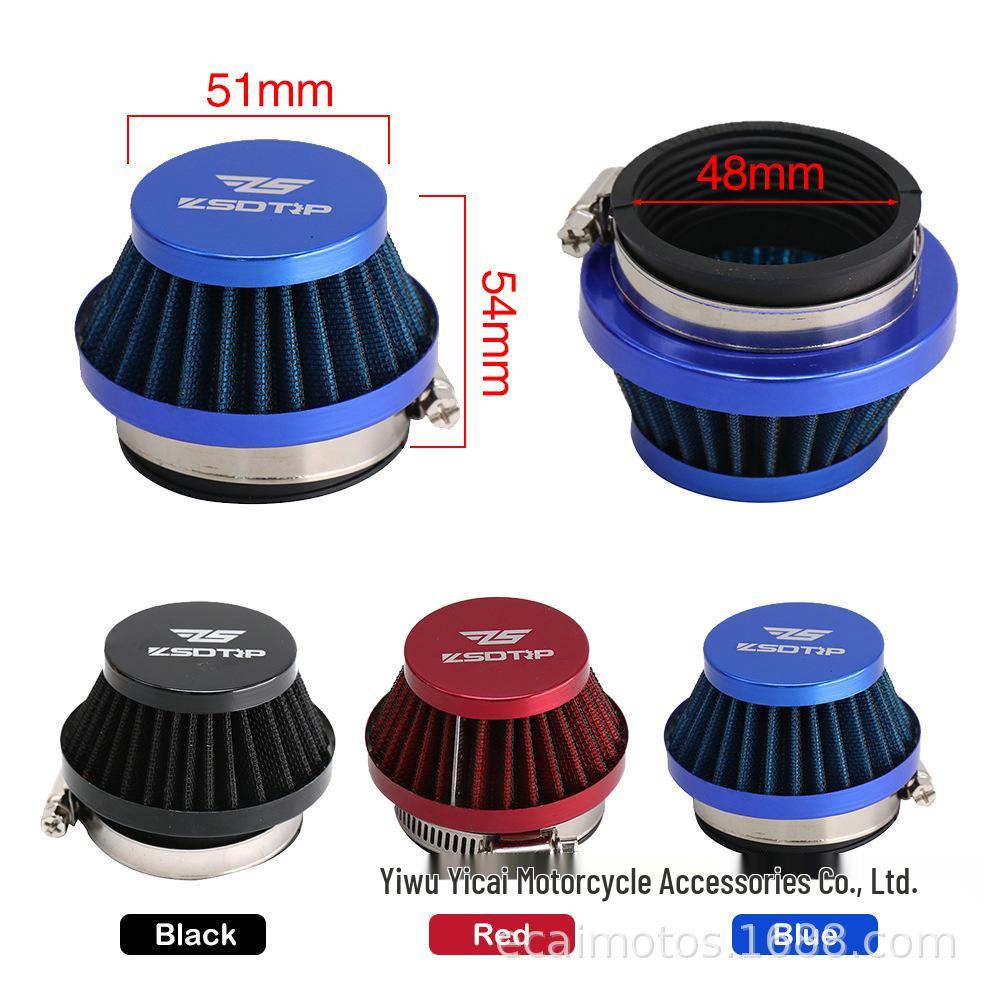 Universal High-Flow Washable Motorcycle Air Filter (38/42/55mm Mushroom Head)