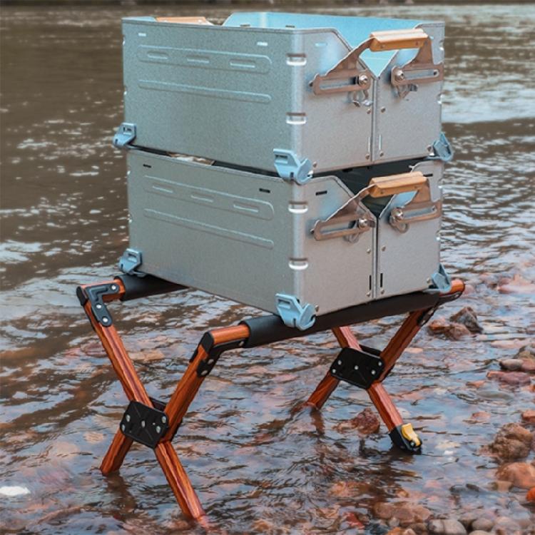Outdoor Picnics Container Holder Shelves Portables Folding Ice Coolers Stand for Beach Picnics