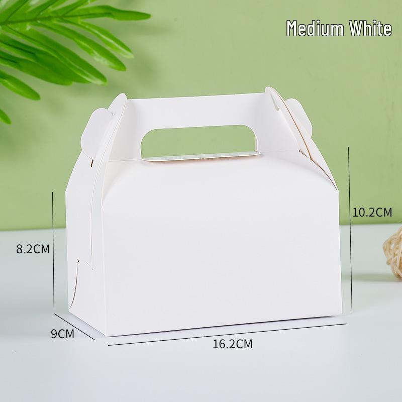 Medium Handheld Pastry & Mousse Tart Box for Takeout or Gift Packaging