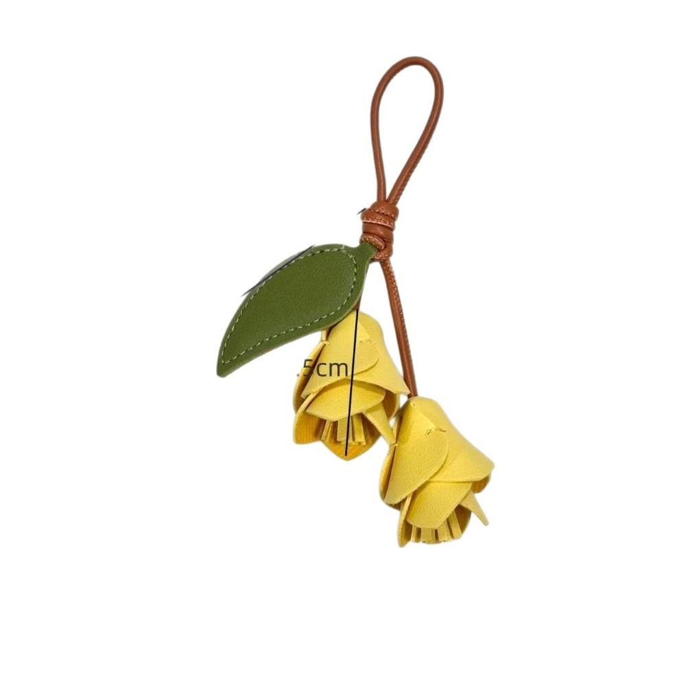Hanger Pu Leather Tulip Pendant Colorful Bag Charm Trendy Bag Decoration  Women