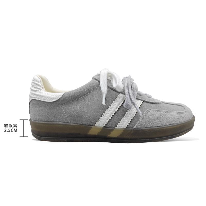 

Клубничный медведь 2025 новый ретро корейская версия повседневная воловья кожа обувь Форрест Гамп дофамин внутри розовый внутри увеличение высоты немецкие тренировочные туфли 40