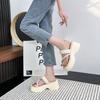thick-soled heightening set of toe sandals for women's beach vacation style summer new slippers for women to wear muffin waterproof table slippers