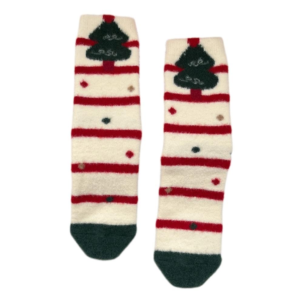 Christmas Tree Christmas Thick Thermal Socks Snowman Sleeping Slipper Socks Winter