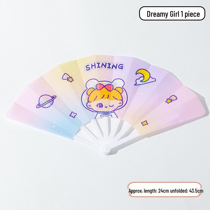 

Очаровательный мультяшный портативный складной веер для детей - Мини-пластиковый летний веер Other