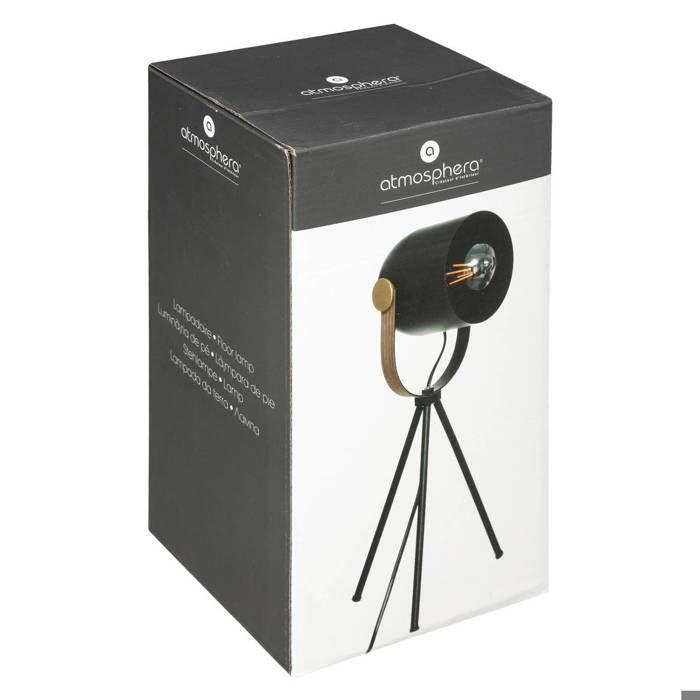 Lampe Trépied "Bil" Noir H45cm - Atmosphera Createur D'interieur