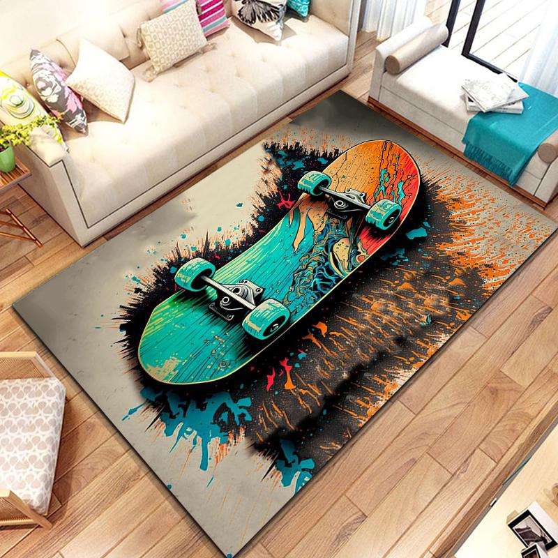 Custom Skateboard Logo Printed Carpet Fashion Yoga Mat Non-slip Area Rug Photography Prop Birthday Gift Bedroom Decor mandala