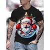 Summer Men's Fashionable Short Sleeved Casual Loose Comfortable Daily 3D Digital Color Printed Round Neck Top T-shirt