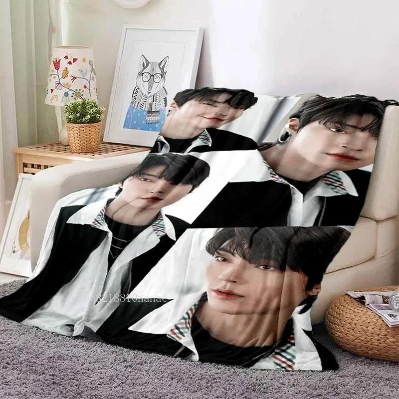 Hwang In Yeop Soft Flannel Blanket Kd Star Poster Blanket Sofa Bed Bedroom Living Room Portable Home Travel Break Blanket