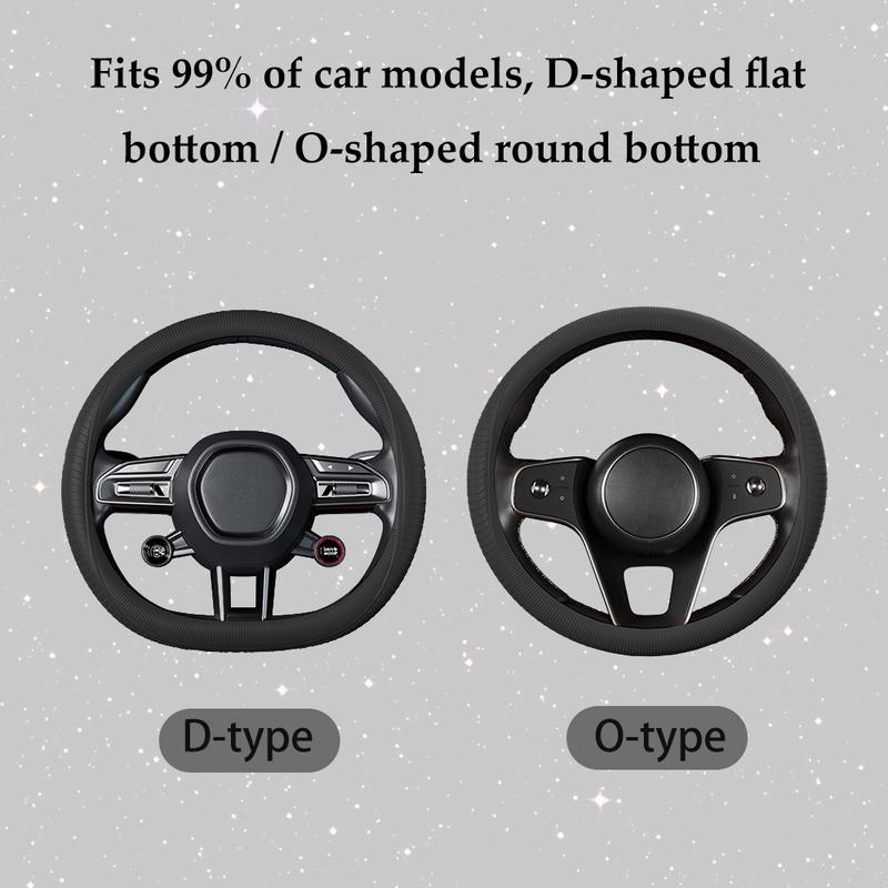 Soft Silicone Steering Wheel Cover Wear-resistant Tire Pattern Car Accessories Auto Protective Decoration Steering Wheel Cover