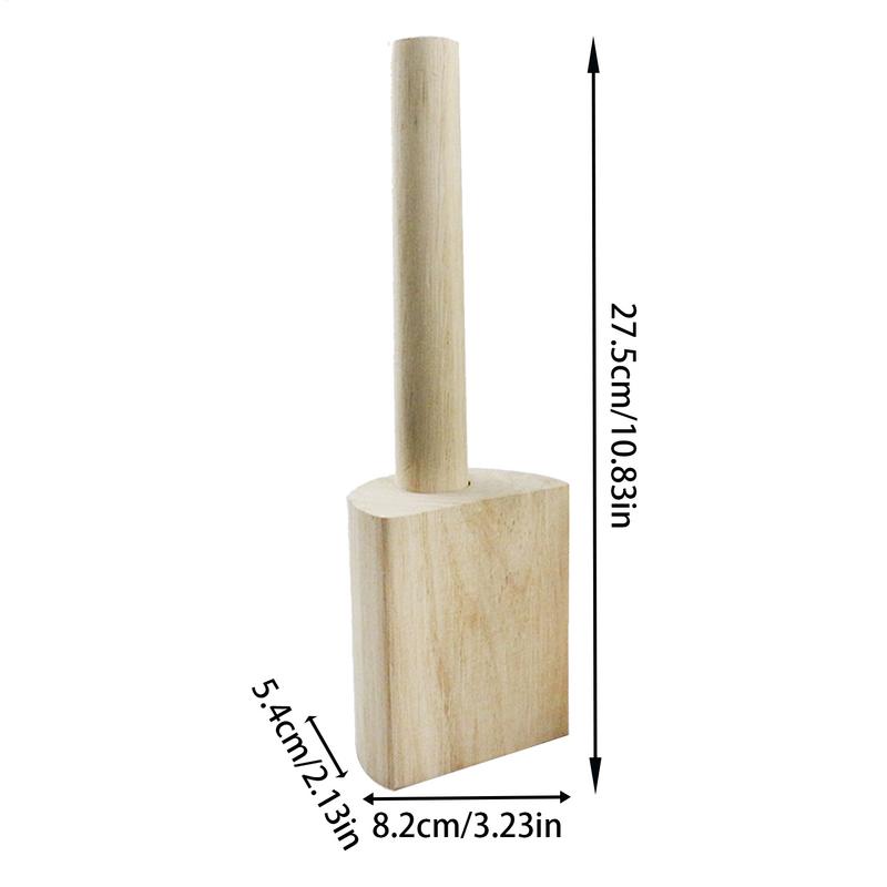Ceramic Solid Wood Clapping Board Soft Clay Supplies High Quality Wooden Tap Hammer with Tooth Professional Pottery Tool