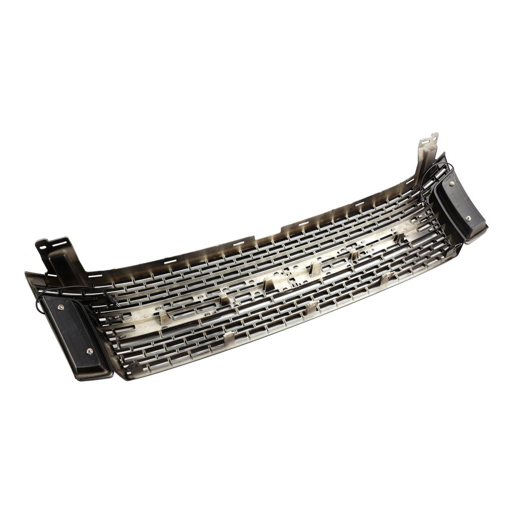 Matt Black Front Bumper Grill Grille Fit Ford Ranger T6 2012-2014 W/ LED Light