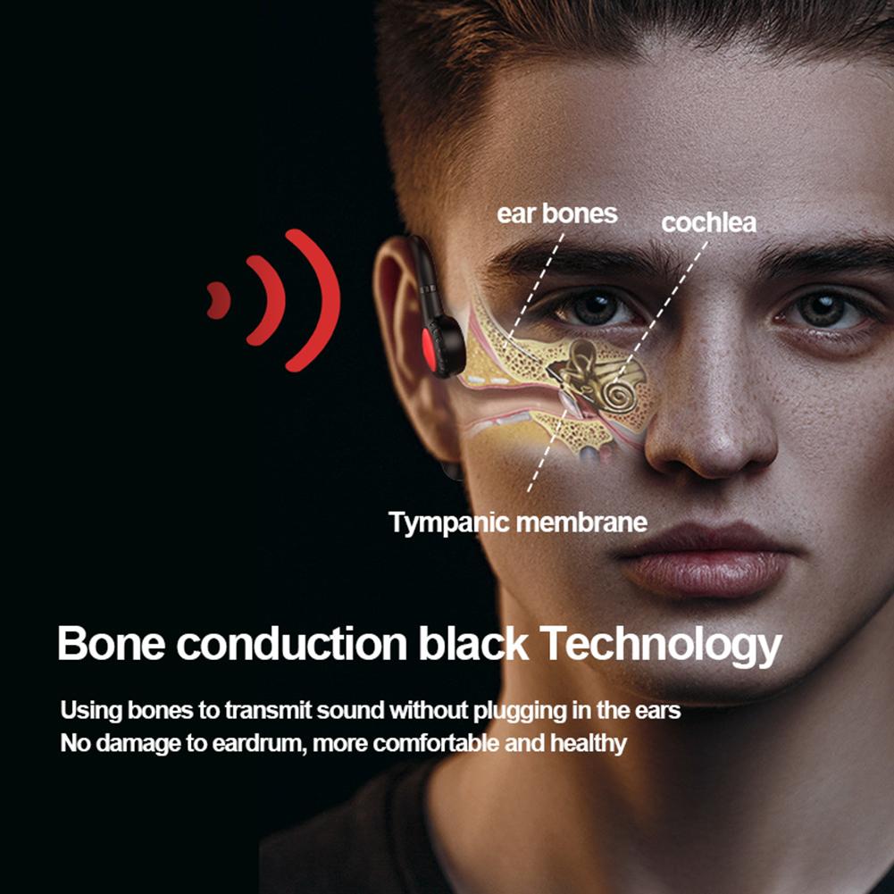 Ear Clip Wireless Headphones Bone Conduction Bluetooth Earphones Sound Hands-free Sport Headset Sports Noise Canceling Headset