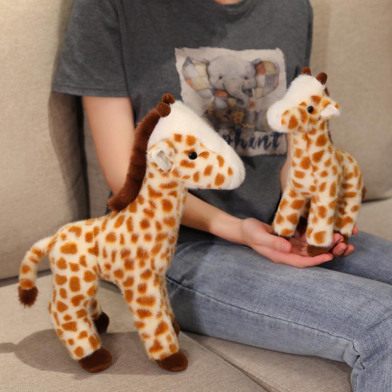 25/35cm Lifelike Giraffe Plush Toy Cartoon Stuffed Animal Simulated Giraffe Plushies Cuddly Doll