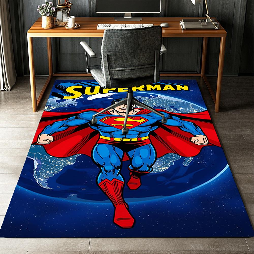 SUPERMAN Printed Carpet Rug for Office Chair Living Room Bedroom Kitchen Room Decor Gifts
