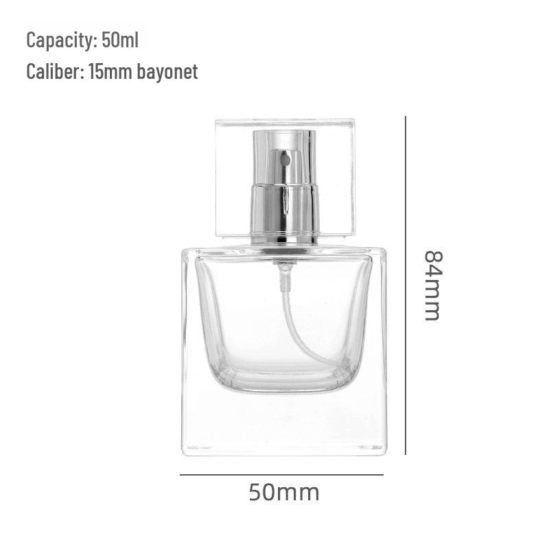100ml 15-Hole Clear Glass Perfume Spray Bottle with Plastic Cap - Large Capacity & Portable