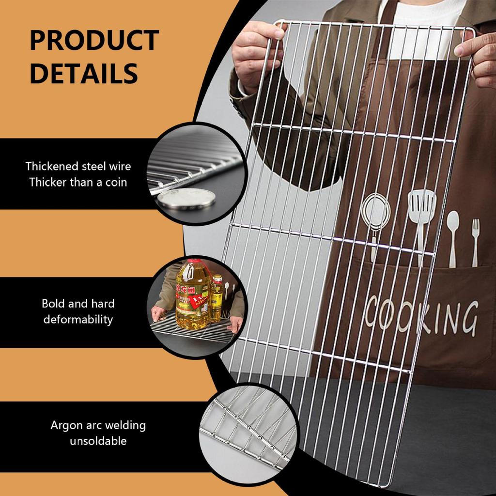 Stainless Steel Grill Grate 20x12 Inch BBQ Replacement Mesh Rack