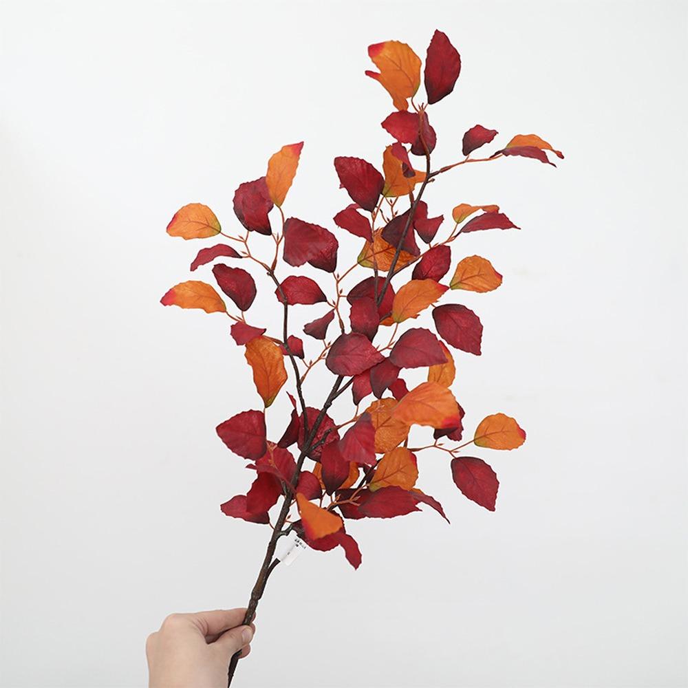 Luxury Simulation Silk Beech Leaf Floral Green Plants Leaves Artificial Long Beech Branch  Hotel