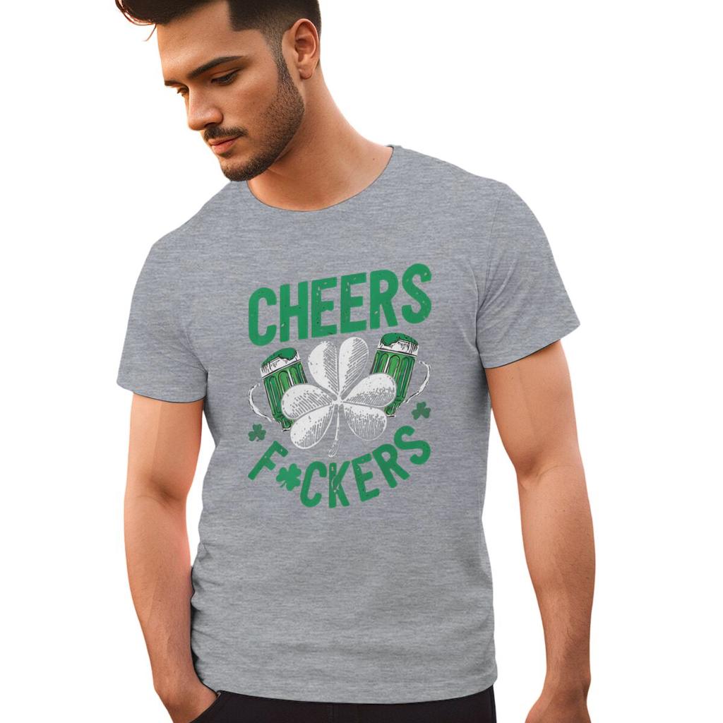 Cheers St Patricks Day Streetwear Harajuku Tshirt Vintage Green Clover Beer T Shirts New Women Men Tiedye Holiday Tshirts