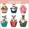 Christmas Decoration Cake Paper Flags Cards For Festive Party Celebration Prop
