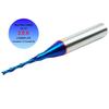 CNC Router Bit Down Cut 1/16 inch Cutting Dia 1/4 inch Shank Solid Carbide End Mill with Nanco Blue Coating CNC Bits for Wood Cut 3D Carving