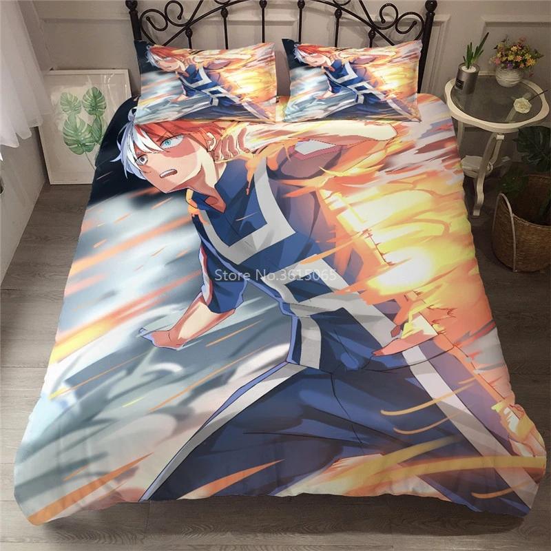New Products 3d My Hero Academia Bedding Set Bed Linen Bedclothes Adult Kid Duvet Cover Set Pillowcase Twin Full Queen King Size