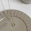 CHIC Style Geometric Irregular Circle Necklace for Women Hong Kong Style Women's Temperament Simple Collarbone Chain Trend